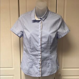 H&M Light Blue Striped Blouse